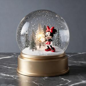 Boule <span class=keywords><strong>de</strong></span> neige lumineuse <span class=keywords><strong>de</strong></span> marque Snow Globe, motif souris <span class=keywords><strong>de</strong></span> dessin animé, en verre et résine, idéale pour la décoration <span class=keywords><strong>de</strong></span> table <span class=keywords><strong>de</strong></span> Noël et la maison, cadeau. - Product Image 1