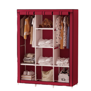 Armario Portátil Plegable de Tela con Riel para Colgar, Organizador de Almacenamiento para Dormitorio, Resistente, Precio de Fábrica al por Mayor - Product Image 1