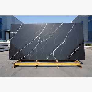 Runpin Calacatta yapay siyah kuvars taş büyük levha kolay kurulum iç kaplama mühendislik kuvars özel hizmet - Product Image 1