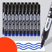 Marqueur permanent imperméable à l'encre huileuse noire/bleue/rouge, sans effacement, en gros, avec encre non toxique, bon prix