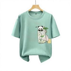 Camiseta Extra Grande Personalizada de Fábrica OEM para Mujer con Logotipo Bordado, Unisex, Primavera Verano, Color y Talla Personalizables - Product Image 1