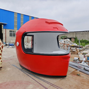 Custom FRP Giant Motorcycle Helmet Booth - Novelty <strong>Food</strong> Stall/Kiosk for Cafe, Hot Dog <strong>Stand</strong> - Weatherproof Design. - Product Image 2