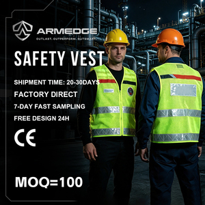 Gilet di Sicurezza Alta Visibilità 100% Poliestere a Rete 360 °   Nastro Riflettente Modificabile con Velcro Laterale OEM Vendita all'Ingrosso - Product Image 1