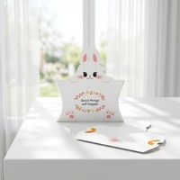 Scatola Regalo Rigida Moderna Riciclabile con Laminazione Lucida, Confezione con Coniglietto dalle Orecchie Morbide, Chiusura Magnetica e Nastro per Feste di Compleanno, Dolci e Prodotti da Forno