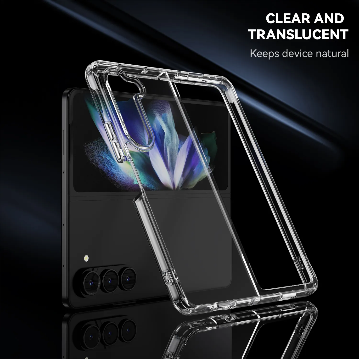 Противоударный Прозрачный складной чехол для телефона для Samsung Z Fold 4 5g-мобильного телефона