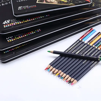 Crayon de dessin d'art professionnel enfants ensemble de coloriage boîte en fer blanc emballage avec crayon de couleur 24