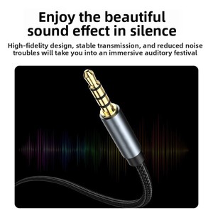 Câble d'extension audio 4 pôles 3,5 mm mâle-femelle tressé en nylon pour microphone, son Hi-Fi pour <span class=keywords><strong>casque</strong></span>, ordinateur portable, téléphone, MP3 - Product Image 3