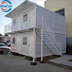 WinFair shipping Cheap sea luxury prefab houses foldable sandwich panel foldable office Folding Container House