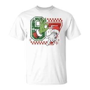 Six Seven 67 T-shirt pour couples tendance avec humorisme de Noël et de la génération Z - Product Image 1