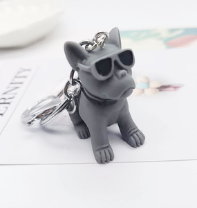 Promozionale Simulato cucciolo cuccioli dog occhiali da sole sacchetto della catena chiave del pendente animale creativo del pendente di figura regali all'ingrosso - Product Image 6