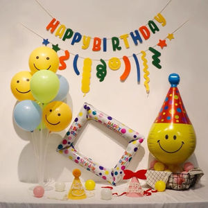 Palloncini in Foglio di Alluminio a Forma di Cappello con Faccina Sorridente 32 Pollici 4D all'Ingrosso per Decorazioni Festa Bambini Globos De Aluminio <span class=keywords><strong>Al</strong></span> Por Mayor - Product Image 3