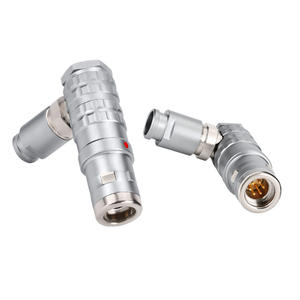 Connettore Circolare Autobloccante LEMO FHG a 90 Gradi, Compatibile con 0K 1K 2K 3K 2 3 4 5 6 7 9 10 12 14 24 26 30 Pin - Product Image 1