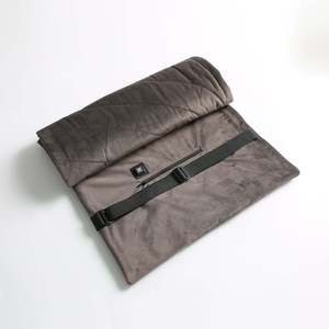 Heated <b>Chair</b> Cushion Dark Gray Rectangle Velvet Polyester Seat <b>Pad</b> For Home Use GG-HP001 Model - Product Image 2