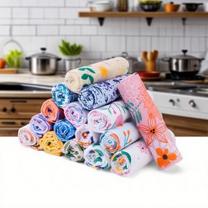 Essuie-tout de cuisine imprimé par sublimation florale pour la cuisson et la pâtisserie, serviettes en microfibre absorbantes - Product Image 1