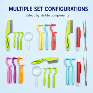 Kit d'outils <span class=keywords><strong>de</strong></span> suppression des tiques pour animaux <span class=keywords><strong>de</strong></span> compagnie, 3-9 pièces, multifonctionnel, portable, pinces en acier inoxydable, ensemble <span class=keywords><strong>de</strong></span> crochets anti-puces en plastique, loupe intégrée - Product Image 6