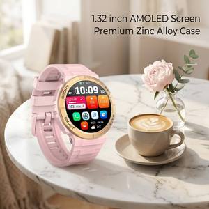 Montre connectée sportive pour <span class=keywords><strong>femme</strong></span> K73, écran AMOLED 1,32 pouces, suivi du <span class=keywords><strong>cycle</strong></span> physiologique féminin, appels, pour <span class=keywords><strong>femme</strong></span> - Product Image 4