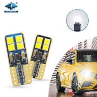 Bombillas led t10 para coche, 12v, 24v, 194 canbus, interior, w5w, 3030, 08 SMD, amarillo, accesorios de luces para coche