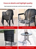 Conjunto de Mesa y Sillas para Exteriores, Resistentes a la Lluvia y al Sol, con Capacidad de Carga, para Balcón o Patio