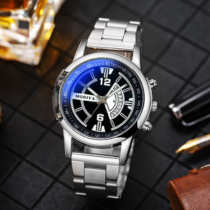 Men's <b>Wristwatches</b> Stylish Large Dial Steel Strap Quartz Watch Business Trendy Durable Men's Watches Wholesale - Product Image 5