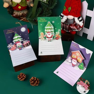 3D Christmas Greeting Card Foldable DIY Handmade Gift Double-Folded Four-Color Printed Cardboard <b>Paper</b> Craft Christmas Limited - Product Image 2