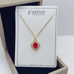 สร้อยคอเครื่องประดับแฟชั่นชุบทอง18K เครื่องประดับสแตนเลสจี้หัวใจสร้อยคอเครื่องประดับแฟชั่นสำหรับผู้หญิง - Product Image 5