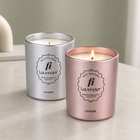 Vente en gros de bougies parfumées de 7 oz, OEM, logo personnalisé, bougie parfumée en cire de soja avec boîte cadeau