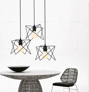 Intérieur Vintage En Fer Noir E27 E26 Unique Tête Lumière Luminaire Suspendu Lustre - Product Image 6