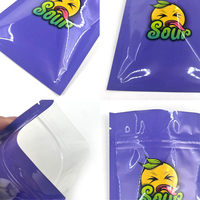 Sachet d'emballage jetable à fermeture éclair anti-odeur avec impression personnalisée 3 joints latéraux à plat thermoscellés