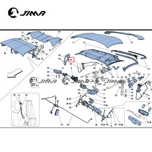 Cable para <span class=keywords><strong>Techo</strong></span> Convertible Izquierdo/Derecho Compatible con Ferrari 458 OEM 83978300/83978400 - Product Image 2