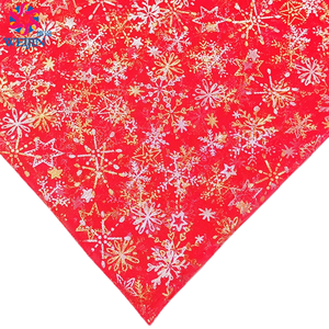 Weijin poliestere stelle fiocchi di neve motivo rosso Tulle lamina lucida maglia di potere tessuto per <span class=keywords><strong>abbigliamento</strong></span> festa abito gonna decorazione - Product Image 3