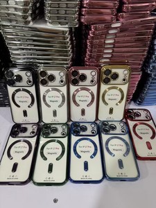 Heybingo Best-seller Étui de charge sans fil magnétique transparent en TPU avec électroplaqué pour 15 <span class=keywords><strong>Pro</strong></span> Max 14 <span class=keywords><strong>Pro</strong></span> 13 <span class=keywords><strong>12</strong></span> - Product Image 4