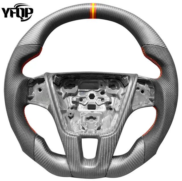 Volvo direksiyon deri led karbon fiber direksiyon dövme siyah özel