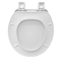 Siège de toilette en PP haute brillance 17'' 19'' Norme américaine Charnière à fermeture douce Antibactérien Anti-jaunissement Design moderne Écologique Salle de bain