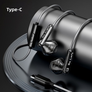Écouteurs filaires avec port Type C, son haute définition, basses puissantes, synchronisation en temps réel, écouteurs de jeu/musique transparents avec micro pour <span class=keywords><strong>iPhone</strong></span> - Product Image 1