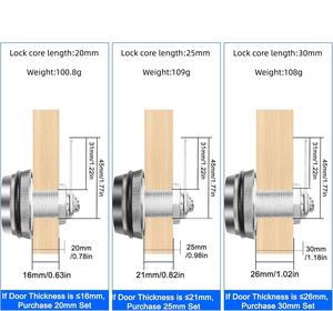 מנעול קוד ללא מפתח מסגסוגת אבץ עמיד עם לשון נעילת קאם למנעול דלת תיבת דואר ואבטחת מגירות - Product Image 6