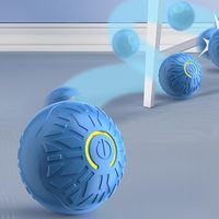 Petite balle en caoutchouc écologique pour chien avec lumières LED Jouet à mâcher pour chiots Lavable 1 heure de jeu Réduit l'ennui et le stress