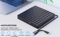 Lecteur DVD externe USB type-c, brûleur, lecteur optique de CD, RW, Superdrive, Compatible avec Mac, unités