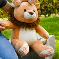 Lion personnalisé simulation poupée douce jouet animaux en peluche oreiller peluche avec remplissage PP coton pour les enfants