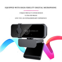 كاميرا ويب USB2.0 بدقة FHD 30 إطارًا في الثانية، كاميرا ويب لمؤتمرات الفيديو بدقة 1080P بزاوية واسعة مع ميكروفون للبث المباشر على الكمبيوتر الشخصي