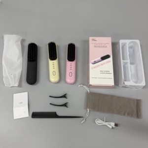 <span class=keywords><strong>Brosse</strong></span> thermique anti-brûlure de voyage avec réglage à 4 niveaux, <span class=keywords><strong>brosse</strong></span> <span class=keywords><strong>lissante</strong></span> thermique 4000 mAh, meilleure <span class=keywords><strong>brosse</strong></span> <span class=keywords><strong>lissante</strong></span> pour un usage quotidien - Product Image 5