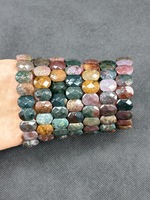Bracelets extensibles en pierres précieuses naturelles de qualité supérieure, ovales et facettés, en cristal de quartz, agate, obsidienne, œil de tigre, pour cadeaux