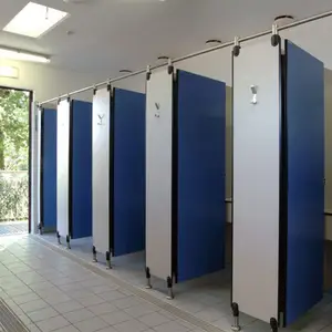 Hpl nhà vệ sinh phân vùng không thấm nước chống cháy thương mại phòng tắm chất lượng cao tổ ong thép không gỉ nhà vệ sinh cubicle