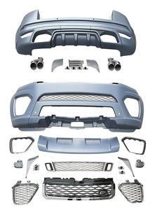 Kit de Carrocería, Parachoques Delantero y Trasero con Puntas de Escape Cuádruples para Land Rover Range Rover <span class=keywords><strong>Evoque</strong></span> 2010-2017, Estilo <span class=keywords><strong>SVR</strong></span> - Product Image 6