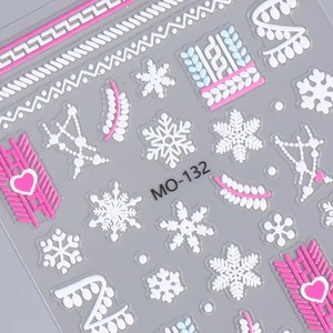 Fournitures pour ongles de noël autocollants auto-adhésifs pour ongles de flocon de neige autocollants d'art d'<span class=keywords><strong>ongle</strong></span> d'hiver en relief - Product Image 4