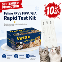 Kit de test de diagnostic rapide pour chats (FPV/FIPV/GIA) - Panleucopénie, Peritonite, Giardia - Bandelette d'or colloïdal pour hôpitaux vétérinaires