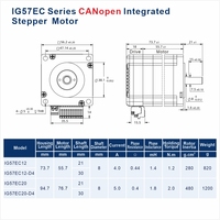 Moteur pas à pas hybride 2 phases NEMA 23 à couple élevé 1,2 N.m CANopen pour commande de machine CNC, entraînement industriel DC 24-60VDC