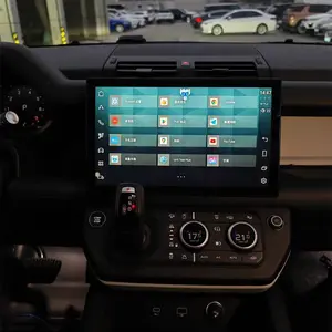 راديو سيارة بشاشة 13.3 بوصة بدون رمز من شركة كوالكوم للسيارة لاند روفر ديفيندر 2020-2024 مشغل فيديو للسيارة مشغل سيارة ومحدد ملاحة وجهاز تحديد المواقع وجهاز ضبط السيارة