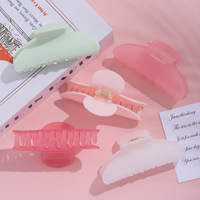 YJL NOUVEAU Pince à Cheveux Géométrique en Acrylique Colorée Effet Gelée Personnalisée pour Femmes, Accessoire de Mode Coréenne pour Filles