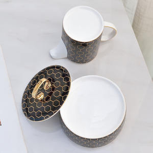 Service de thé et café de luxe royal européen de style britannique en porcelaine fine, coffret cadeau de 15 pièces pour 4 personnes avec théière - Product Image 4