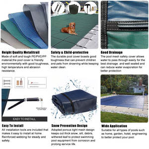 Cubierta de Seguridad para Piscinas Enterradas, de Malla de PP de Alta Calidad, Resistente a la Carga, de PVC, para Niños - Product Image 3